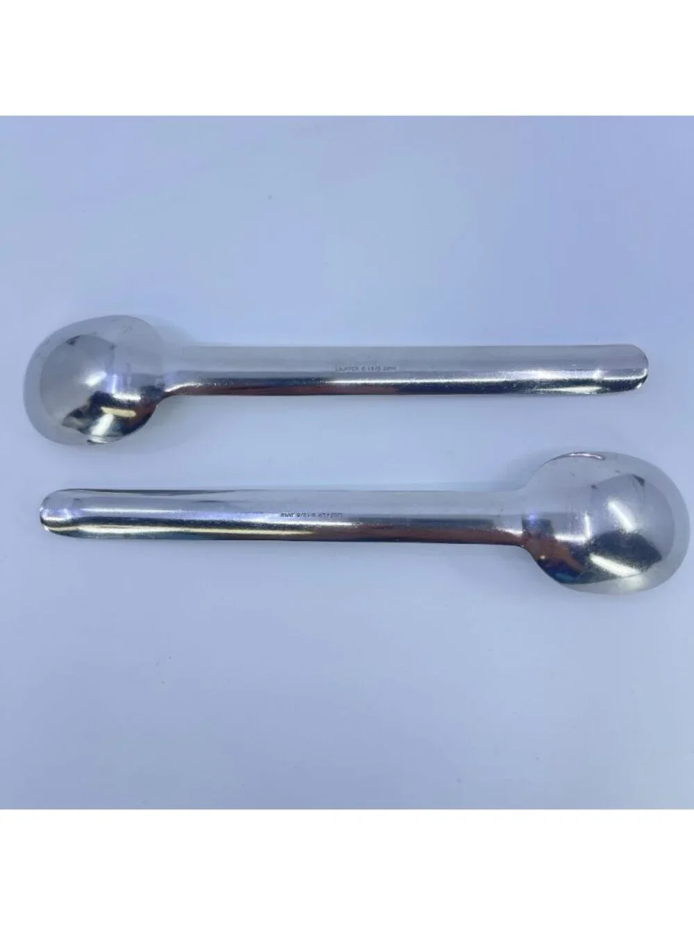 vintage lauffer stainless steel 18/8 dinner spoon made in japan set of 2 1980